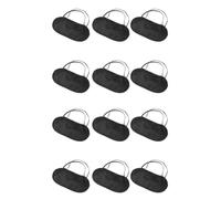 USHOBE 12 Pcs Black Eye Mask Cover for Sleeping with Light Blocking and Sleep Aid Features, Made of Polyester Cloth Sponge, for Travel and Outdoor Camping