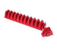 USHOBE 12pcs Plastic Wrench Storage Rack Tool Organizer with Modular Design and Space-Saving Features for Workshop and Repairs, Red Wrench Hanger Tray for Efficient Tool Sorting