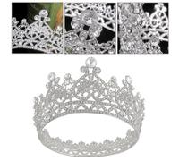USHOBE 1pc High-end Alloy Rhinestone Bridal Crown Hairpiece Silver Baroque Style Distinctive Wedding Headwear for Women Glamorous Temperament Enhancing Adornment