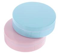 USHOBE 2 Sets Portable Contacts Case Outdoor Contact Lens Holder with Sturdy Plastic and Glass Material, Convenient for Shopping and Outing, Protecting Lens from Damage