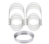 USHOBE 24pcs Jar Handles Tinplate Mason Jar Lifting Yoke with Lid Ring