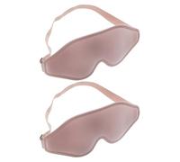USHOBE 2pcs 3D Contour Eye Mask for Sleeping with Memory Foam and Adjustable Strap, Comfortable Light Block-Out Sleep Mask for Travel and Plane Use, Fits Different Head Sizes