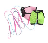 USHOBE 2pcs Adjustable Mesh Cloth Bunny Harness and Leash Set with Quick Release Design for Rabbits and Hamsters, for Outdoor and Emergency Situations