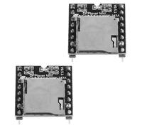USHOBE 2pcs Adjustable Volume Dfplayer Mini Card Player Module Compact Low Power Audio Board Compatible with Open Source DIY Projects and Aa Battery Use
