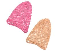 USHOBE 2pcs Girl Hair Care Net Cover Elastic Crochet Hair Nets for Sleeping Polyester Material Soft Mesh Wraps Suitable for Home Use
