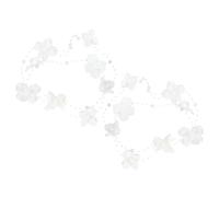 USHOBE 2pcs Ivory Floral Wedding Headbands, Cloth and Pearl Bride Hairbands, Skin-friendly, Secure Fit, Romantic Bridal Headdress for Wedding Party