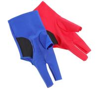 USHOBE 2pcs Pool Gloves Billiard Gloves Polyamide Fabric Comfortable Easy to Clean Three-finger for Pool Cue Use in Billiard Halls