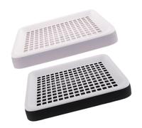 USHOBE 2pcs Rectangular Plastic Bunny Cage Toilet Litter Box for Guinea Pig and Bunny, Mini Portable Pet Potty with No Odor Feature, for Indoor Bathroom or Kitchen Use