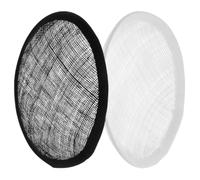 USHOBE 2pcs Sinamay Flax Fascinator Hat Bases for Millinery Making, and Teardrop Shaped, Versatile Foundation for DIY Hats and Headwear at Home