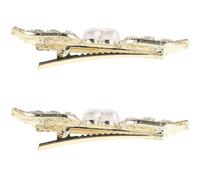 USHOBE 2pcs Sparkly Hair Clips for Featuring a Pearl Heart Barrette and Angel Wing Hair Grips Made from Sturdy Zinc Alloy Easy to Put and Take for Embellishment