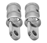 USHOBE 2pcs Stainless Steel Bimini Top Eye End Caps with Secure Fit Design and Effective Water Protection, Marine Grade Heavy Duty Bimini Top Mounting Hardware for Yacht and Boat Tubing