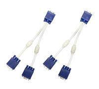 USHOBE 2pcs Vga Splitter Cable 0. Male to Dual Female out Adapter | ABS Copper Build, Dual Ring Design, Internal Wire, for TV and Monitor Signal Use