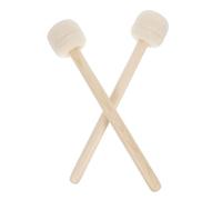 USHOBE 2pcs Wool Felt Drumsticks with Wooden Handles, Strong Striking Feeling and Firm Stable Design, Practical Big Drum Hammer for Percussion Marching and Bass Drum Use