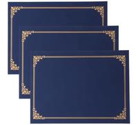 USHOBE 3 Sets Paper Certificate Covers with Blank Paper for Convenient Use and Storage Suitable for Office and School Document Protection