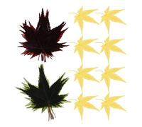 USHOBE 30pcs Maple Leaf Sushi Tray Decorative Plate for Food Plating | Natural Maple Leaf Material, Authentic Japanese Look, for Sashimi Display, Home Cooks and Restaurant Service