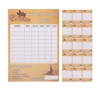 USHOBE 30pcs Wine Tasting Feedback Cards Professional Wine Assessment Score Sheets for Blind Tasting Aroma Notes Party Supplies Event Starter Cards