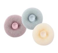USHOBE 3pcs Bath Body Sponge Scrubber with Suction, Exfoliating Shower Body Scrubber Made of Safe Pa Material, Suitable for Daily Bathing and Gentle Skin Care