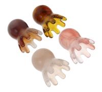 USHOBE 4pcs Octopus Scalp Massager Comb Set Resin Handheld Hair and Scalp Massage Tool Ergonomic Eight-Claw Shape for Daily Use After Washing, Relieves Tension and Prevents