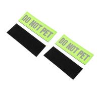 USHOBE 4pcs Reflective Service Dog Patches Nylon Dog Harness Decor for Puppy Safety and Visibility Do Not Pet Green Patch