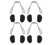 USHOBE 4pcs Stainless Steel Eyeglass Pads Cover with Integrated Nose Bridge for Glasses and Eyewear, Resists Wear and Aging, Reduces Discomfort, Suitable for Sunglasses and Everyday Use