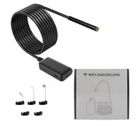 USHOBE 5.5mm 500w Ip68 Waterproof Inspection Borescope Camera with 6 LED Lights, Built-in Battery, 2m Hard Cable, Plastic Body, Adjustable LED Lighting for Phone and Usb-c Devices