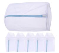USHOBE 5pcs Mesh Laundry Bags for Delicates with Zipper Closure, Cylinder Shaped Polyester Washing Machine Bags, Protects Clothing from Tangling and Snagging, for Washing Towels