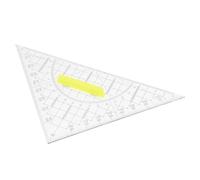 USHOBE 5pcs Multi-functional Plastic Drawing Triangle Rulers with Handle for Mathematics and Painting, Sturdy Geometry Measurement Rulers for Long-term Use