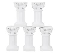 USHOBE 5PCS Roman Pillars Greek Columns Mini Resin Decorations Wedding Table Decoration Home Garden Ornament