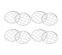 USHOBE 8pcs Mason Jar Flower Frog Insert Lids Metal Tinplate with Separable Grid Mesh Structure for Wide Mouth Vase and Craft Applications