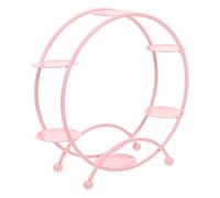 USHOBE Alloy Doll Display Rack with Ferris Wheel Shape, 360° All-round Display Stand for Statues and Collectibles, for Other Works of Art and DIY Micro Landscape Shelf Storage