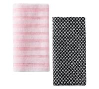 USHOBE Body Bath Exfoliating Towel 2pcs, Long Jacquard Shower Cloth for Home Use, Drain Quickly, Suitable for Spa and Skin Cleaning