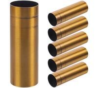 USHOBE Chandelier in Golden Colour Socket Covers Lamp Base Sleeves 6pcs Iron Simple Retro Style Replacement Accessories Fits Most Chandeliers for Ceiling Lamp Lighting Fixtures