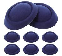 USHOBE Decorative Pillbox Hat Base for Women 8pcs Navy Craft Supplies