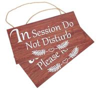USHOBE Do Not Disturb Sign Plaque for Office Door, Wooden Rectangular Office Sign with Smooth Surface and Easy to Use High Density Board, for Meeting in Progress