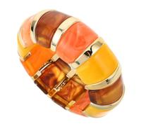 USHOBE Elastic Acrylic Bracelet for Women, Irregular Geometric Design Lightweight Stretchy Bangle, Modern Minimalist Style for Everyday Wear or Mother’s Day Present