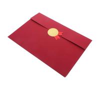 USHOBE Elegant Red Tri-fold Certificate Holder Folder for Diploma and Graduation Diplomas with Paper Material, Protects Certificates from Folding, Bending, and Staining, for Graduation
