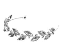 USHOBE Elegant Silver Bridal Hair Vine Headband with Cubic Zirconia, Flexible Alloy Wedding Hair Accessory Comfortable to Wear for Women at Parties and Formal Prom Events