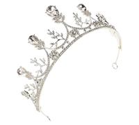 USHOBE Elegant Silver Crystal Crown Bridal Tiara for Bride Women Featuring Versatile Design and Reliable Alloy Material, Hair Jewellery for Wedding and Prom Accessories