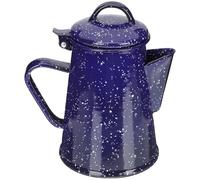 USHOBE Enamel Coffee Percolator - Retro Coffee Maker for Outdoors, Camping, Office - Large Brew Pot