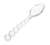 USHOBE Glass Creative Teaspoons and Stirring Spoons, Small Glass Spoons for Coffee and Desserts Use at Home and Parties