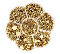 USHOBE Golden Semicircle Resin Charm 1 Box DIY Craft Decoration