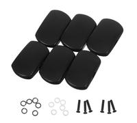 USHOBE Guitar Tuning Peg Buttons 6Pcs Classic Retro Square Shape Black Grip Buttons for Musicians Classical Guitar