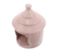 USHOBE Hamster Hideout Easy to Clean Ceramic with Palacestyle Multilayer Conical Roof, Small Animal Pet Bed House Versatile Habitat Decor for Hamsters and Gerbils for Cage and Small