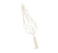USHOBE Handwoven Macrame Guitar Hanger in White Cotton and Linen for Ukulele Storage, Stably Hold the Ukulele with Simple Modeling Design, Wall Hanger for Home or Studio Decoration