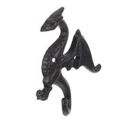 USHOBE Heavy Duty Flying Dragon Cast Iron Wall Hook for Scarves and Hats with Installation Hardware, Vintage Rustic Key Rack for Kitchen and Mudroom
