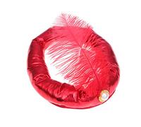 USHOBE Indian Sultan Prince Hat Dress Up Headband Kings Cosplay Crown Prop Arabian Turban Headwear Costume for Halloween Masquerade Birthday (Red)