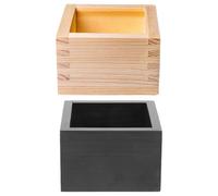 USHOBE Japanese Style Wooden Sushi Box 2 Pcs Small and Delicate Practical Storage Containers for Sushi Serving