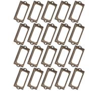 USHOBE Label Holders with Resistance to Deformation 30pcs Vintage Iron Metal and Versatile Installation Options, Golden Colour for File Drawers for Archive Corners and Meeting Rooms