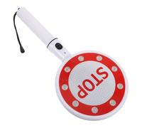 USHOBE LED Double-Sided Handheld Go/Stop Traffic Paddle with Plastic Body for Vehicle Traffic Control and Road Safety in Construction Zones, Battery Excluded