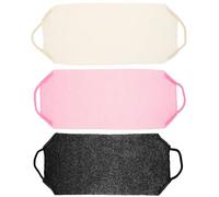USHOBE Long Strip Bath Towels 3pcs Back Scrubbers with Elastic Stretch Design Made of Polyester and Cotton, Extra Rough Exfoliating Washcloths Suitable for Body Scrubbing for Shower